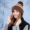 thumbnail image 4 of Diufon Women's Plush Warm Hat Ladies Winter Windproof Vintage Pattern Knitted Wool Hats Fleece Lined Ski Cap, 4 of 6