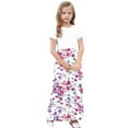 thumbnail image 5 of My Orders Gamivast Girls Summer Skirts Floral Flowy Elastic Waist Skirts 2025 A Line Casual Skirts Vacation Boho Beach Skirts White 11 Years Vestidos De Verano Para Niña, 5 of 8