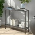 thumbnail image 4 of Evelyn&Zoe Rigan 36" Wide Rectangular Console Table, Aged Steel, 4 of 6