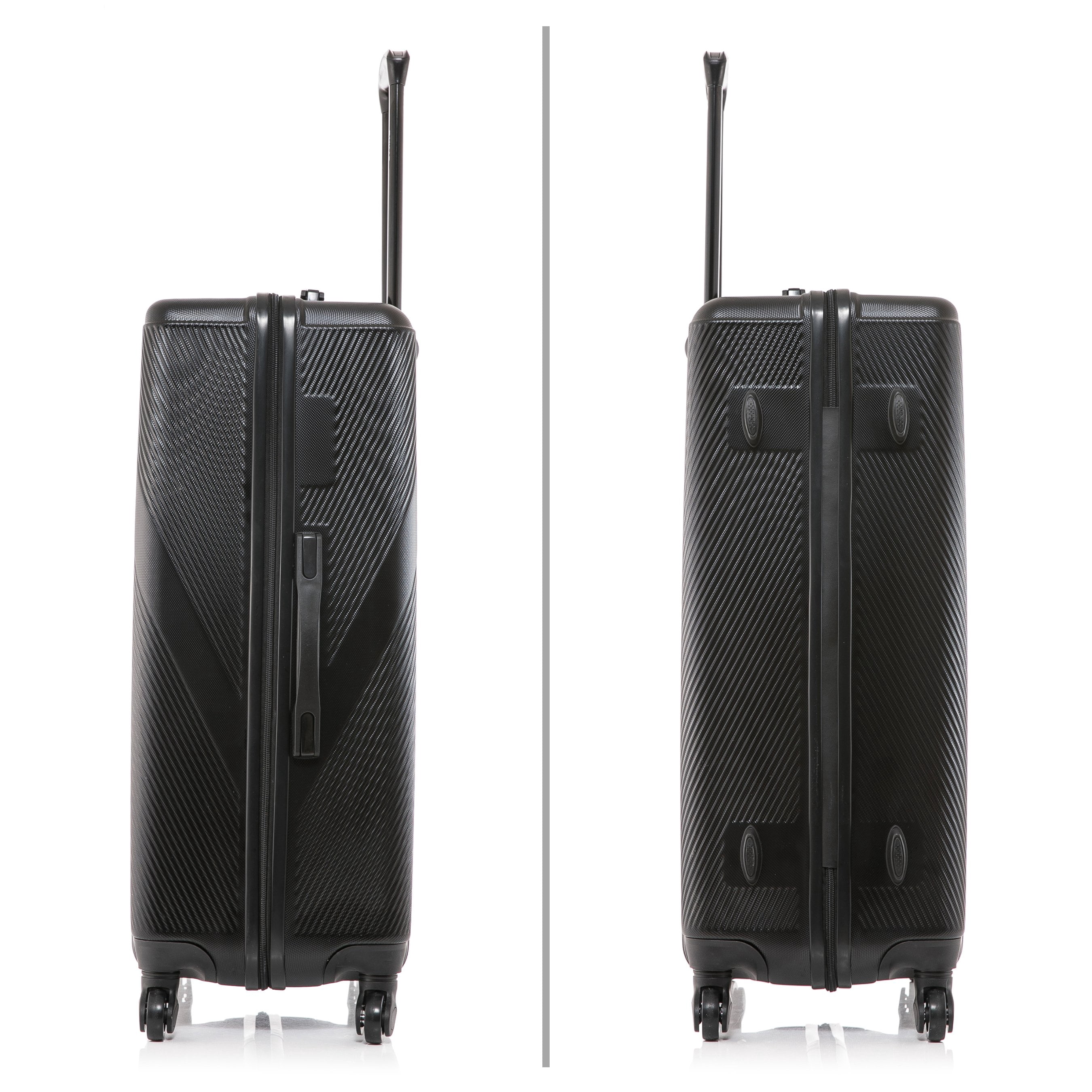DUKAP Discovery 28" Hardside Lightweight Luggage with Spinner Wheels, Handle and Trolley, Black
