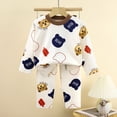 thumbnail image 2 of Ccpelsie Kids Toddler Girls and Boys Clothes Outfits Long Sleeve Cute Top Elastic Waist Pants Spring Summer Clothing Set(Dark Blue,3-4 Years), 2 of 5
