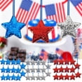 thumbnail image 1 of YYV Décorations Suspendues à Paillettes Étoilées pour la Fête de l'Indépendance, Lot de 15, Guirlande Patriotique Pentagramme, Serpentins Scintillants Rouges, Blancs et Bleus pour Décor de Fête du 4 Juillet, 1 of 9