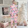 thumbnail image 4 of Pajama Sets for Women 2 Piece Christmas Themed Bow Printed Long Sleeve Set Womens Sleepwear,B,XL, 4 of 5