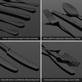 thumbnail image 3 of GPED Silverware Set, 45 Piece Stainless Steel Flatware Cutlery Set Service for 9, Include Knife Fork Spoon, Stylish Mirror Finish, Dishwasher Safe Perfect for Home Kitchen Restaurant, Black, 3 of 8