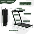 thumbnail image 6 of Costway Up To 7.5MPH 2.25HP 2 in 1 Dual Display Screen Treadmill Jogging Machine W/APP Control Green, 6 of 8
