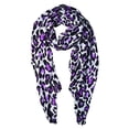 thumbnail image 3 of Peach Couture Lightweight Summer Fashion Crinkled Leopard Scarves Cream, 3 of 5