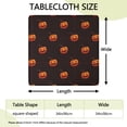 thumbnail image 2 of Black Halloween Pumpkins Square Fitted Tablecloth with Elastic Edge,Square Table Cover,Washable Elastic Table Cover for Home Kitchen Party Decor 34"x34", 2 of 6
