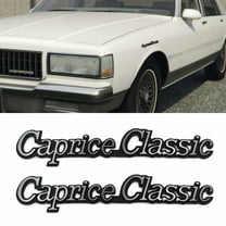 2PCS Black Chrome Caprice-Classic Writing Plastic Badges for 1977-1984 Caprice Classic Car Front Fender Side 3D Letter Badge Emblem Name Plate Sticker Decal 20079927