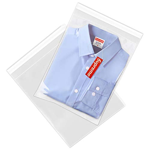 Garment bags clear cellophane plastic self seal packaging T-Shirts clothes 