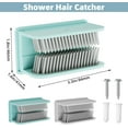 thumbnail image 5 of Hair Catcher, Hair Trap for Shower Drain, Reusable Shower Wall Hair Collector, Snare, and Drain Protector, Silicone Hair Grabber for Bathroom Bathtub (Blue), 5 of 7