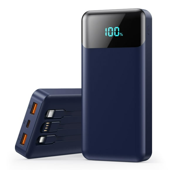 Banco de energía LanLuk 40800 mAh con 3 cables integrados PD de 25 W