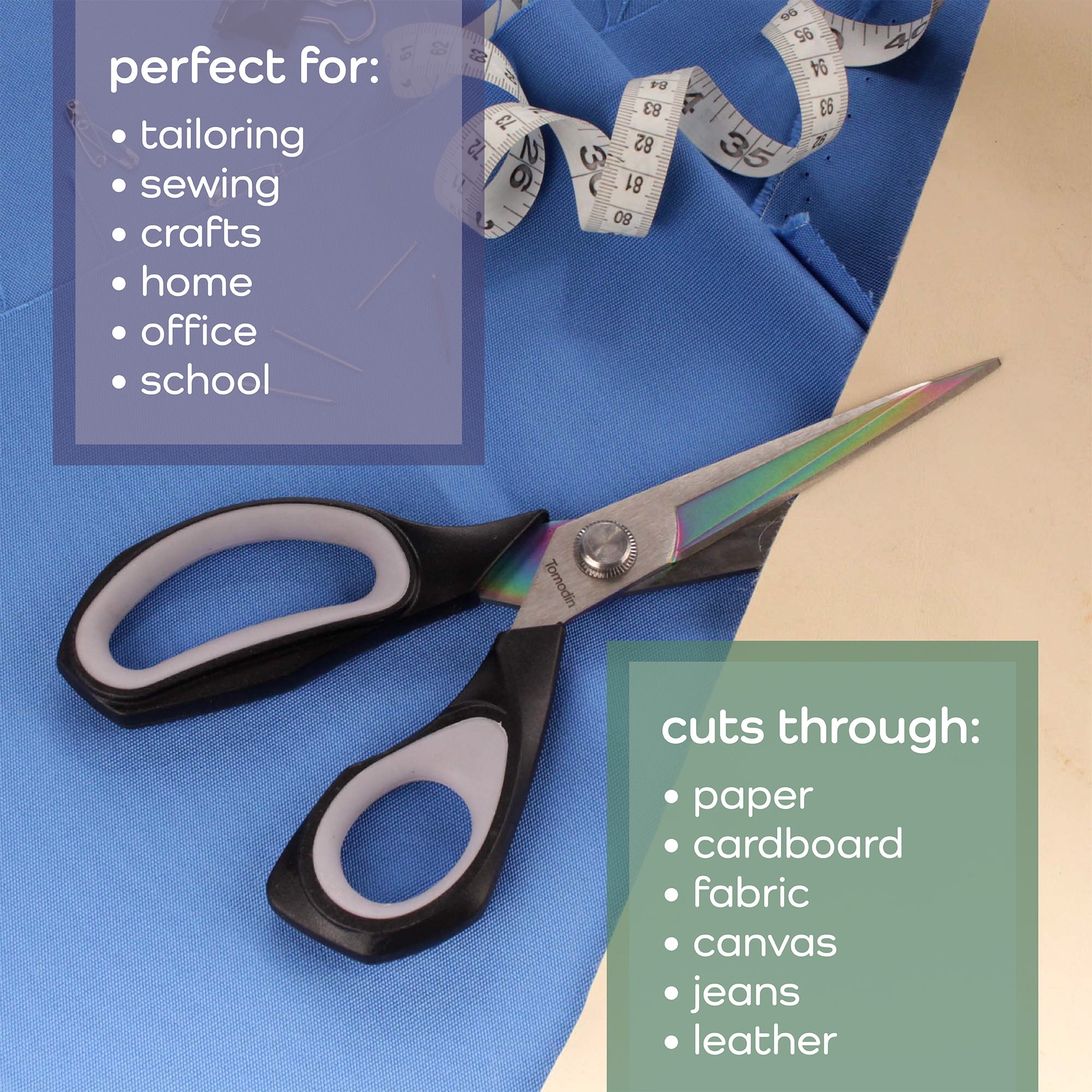 JubileeYarn Forged Titanium Fabric Shears - 8.5" Black w/Grey - 10 Scissors