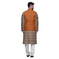 thumbnail image 3 of Atasi Printed Long Sleeve Classic Ethnic Kurta Pyjama Set For Mens Casual Wear, 3 of 5