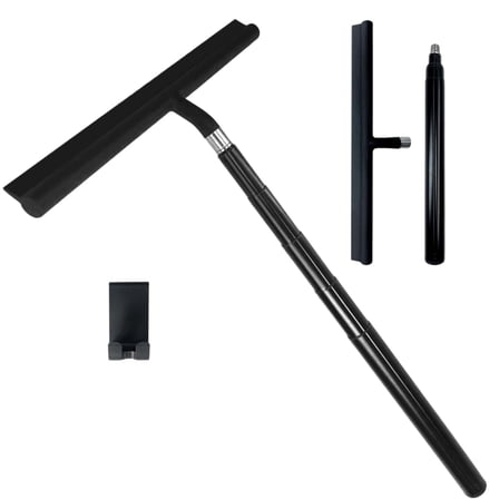 Extendable Shower Squeegee Telescopic Window Wiper Silicones Scrubber Adjustable Handle For Bathroom Glass Car Cleaning