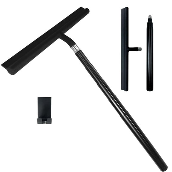 Extendable Shower Squeegee Telescopic Window Wiper Silicones Scrubber Adjustable Handle For Bathroom Glass Car Cleaning
