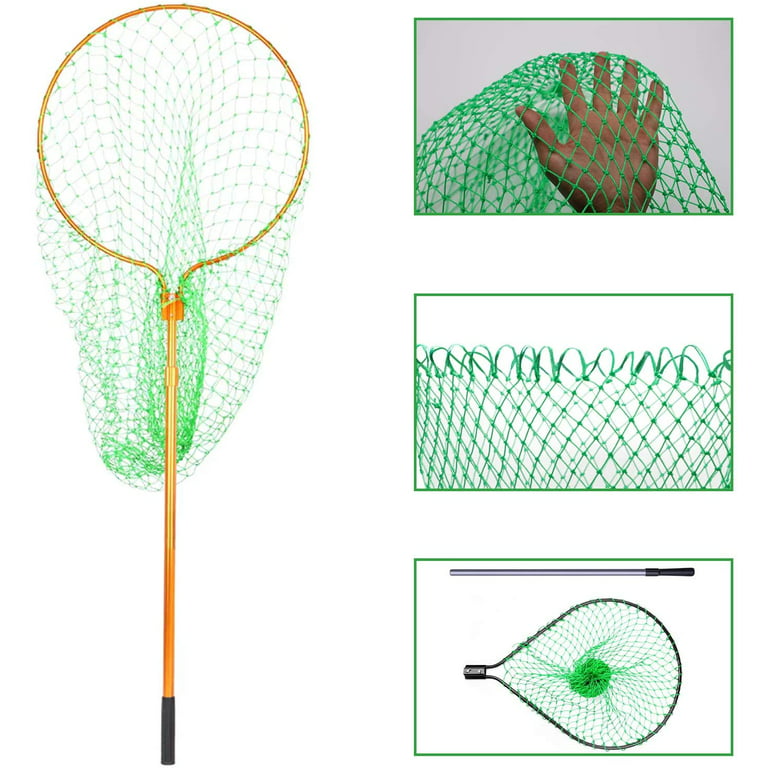 Fishing Net Fish Landing Net Foldable Fishing Replacement Net for  Freshwater Saltwater Without Handle