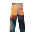 thumbnail image 3 of Lsque Lighthouse At Sunset Coast Print Men's Pajama Pants, Lounge Pant - Comfortable Home Wear,Elastic Waistband, Stylish Design-, 3 of 9