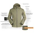 thumbnail image 3 of Chaqueta cortavientos con capucha para exteriores para hombre, para caza, acampada, escalada y senderismo, 3 of 8