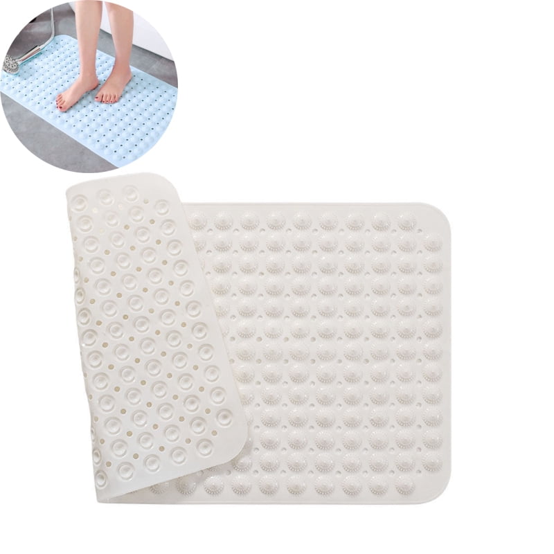Suction Cups Adhesive Super Grip Durable 54 x 78 Bamboo Look Machine Washable and Anti Bacterial Shower Stall Sweet Home Collection Bathtub Non-Slip Vinyl Bath Mat Black 