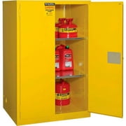 Jamco Products 237292 90 gal Global Industrial Flammable Cabinet with Manual Close Double Door - 43 x 34 x 65 in.