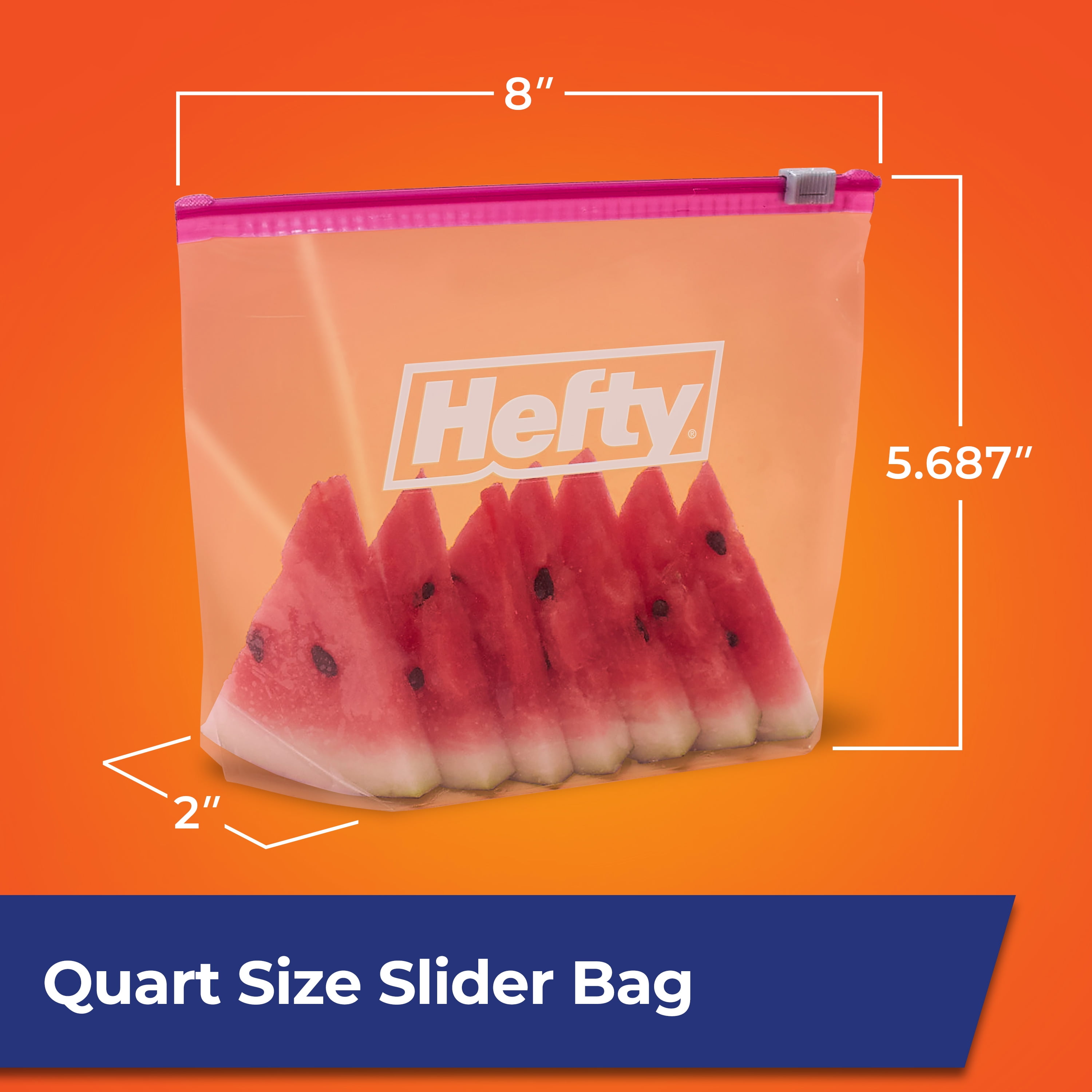Slider Bags, 1 gal, 2.5 mil, 10.56 x 11, Clear, 25 Bags/Box, 9