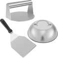 thumbnail image 3 of Ihvewuo Smash Burger Kit with Lid Griddle Spatula 5.5 Inch Stainless Steel Burger Press 8.9 Inch Basting Cover 13.38 x 5.5 Inch Grill Spatula Non-Stick Burger Smasher for Flat Top Griddle Cooking, 3 of 3