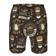 thumbnail image 3 of Pofeuu coffee shop house Prin Men's Swim Trunks Quick Dry Bathing Suit Swimming Board Shorts Mesh Lining Beach Swimwear-Medium, 3 of 6