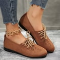 thumbnail image 6 of Kayannuo Womens Shoes Summer Womens Fashion Flat Round Toe Weave Shallow Cut Hollow Breathable Sleeve Sole Work Shoes, 6 of 8
