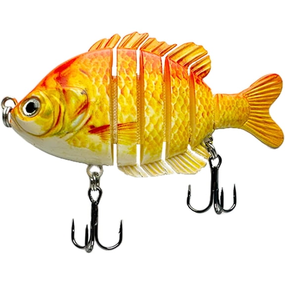 Multi Jointed Fishing Lures Glide Bait Panfish Bluegill Swimbaits Hard Topwater Bass Lures Saltwater Freshwater 3.5in/0.85oz