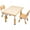Brown, variant on YUKOOL Kids Table and 2 Chairs Set - Adjustable Height, Eco-Friendly, and Stylish Design,Blue