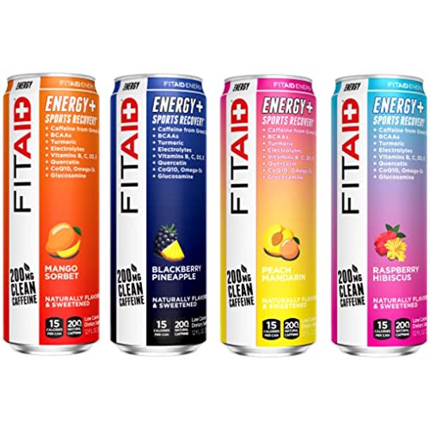 FITAID ENERGY, 200mg Natural Caffeine, Keto, Variety Pack, Optimum