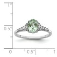thumbnail image 4 of Sterling Silver Rhodium Green Quartz & Diam. Ring QR3091AG, 4 of 5
