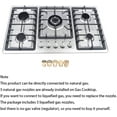 thumbnail image 2 of Gas Cooktop 34 Inch Gas Stove Top, 5 Burners Stainless Steel Built-In NG/LPG Gas Stove for Home Kitchen With Thermocouple Protection(5 Burners 860 * 500mm), 2 of 9