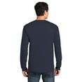 thumbnail image 4 of Gildan Heavy Cotton Long Sleeve Shirts for Adult, Soft and Durable Casual Navy Tee, 3 Pack, S, 4 of 5