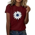 thumbnail image 2 of History of Purchases T Shirts for Women Short Sleeve Summer Tops Floral Graphic Tees Casual Tunic Cute T-Shirt Loose Fit Crew Neck Blouses Plus Size Basic Shirts Orders Placed By Me Past Purchases, 2 of 5