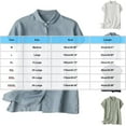 thumbnail image 4 of pstuiky Womens Summer Tops Plus Size Solid Color Short Sleeve Linen Tops for Women Summer Cotton and Linen Loose Fit Tie Front T Shirts Navy XXXXL, 4 of 6