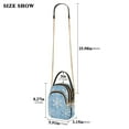 thumbnail image 2 of FORMRS Crossbody Bag for Women Quilted Travel Shoulder Cell Phone Purse with Chain Strap Handbag, Blue Snowflake, 2 of 7
