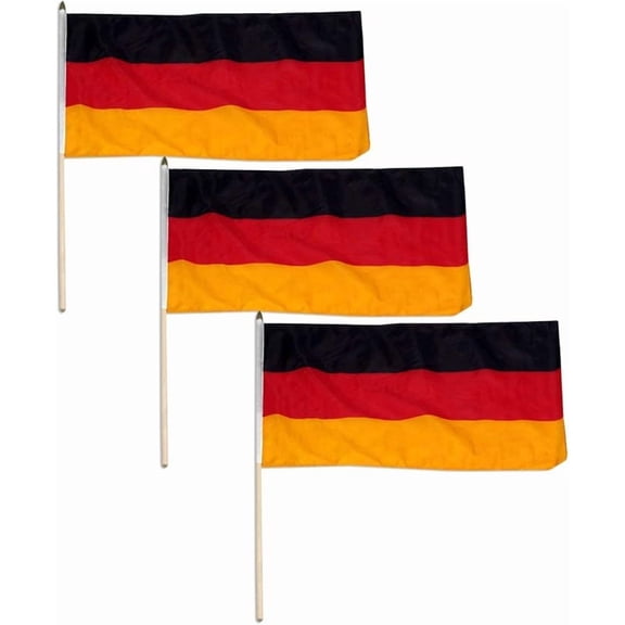 Germany flag 12 x 18 inch - 3 PK