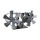 thumbnail image 1 of Ventilador de chimenea de usos múltiples, alimentado por calor, no eléctrico, eficiente, con 12 aspas, para sala de combustión Gris, 1 of 9