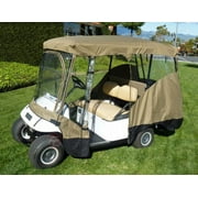 Covered Living Golf Cart Driving Enclosure for 4 Passengers roof up to 80"L, fits Club car, EZGo and Yamaha G model - All Weather