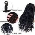 thumbnail image 4 of Benehair Goddess Locs Crochet Braids Boho Style Faux Locs Hair Extensions with Curly Ends Pre Looped Locs Synthetic for Women 16" Dark Black, 4 of 9