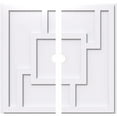 thumbnail image 1 of Ekena Millwork CMP30KX2-02000 30 in. OD x 2 in. ID Square Knox Architectural Grade PVC Contemporary Ceiling Medallion - 2 Piece, 1 of 1