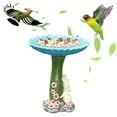 thumbnail image 3 of Fdelink Blue Towel Resin Birdbath Polyresin Antique Garden Bird Bath for Home Garden Yard, Size: 20cm x 16.5cm (7.9" X 6.4"), 3 of 4