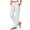 10#White, variant on Women High Waisted Trousers Cotton and Linen Casual Lightweight Fashion Button Pants Business Work Pant with Pockets White M