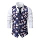 thumbnail image 5 of Nuevo Chaleco de traje con estampado navideño para hombre, vestido de fiesta de banquete de boda, chaqueta con cuello en V, chaleco, 5 of 5