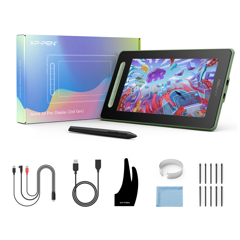 XP Pen Artist 10 2nd 1080P 10in Graphics Tablet with Stylus
