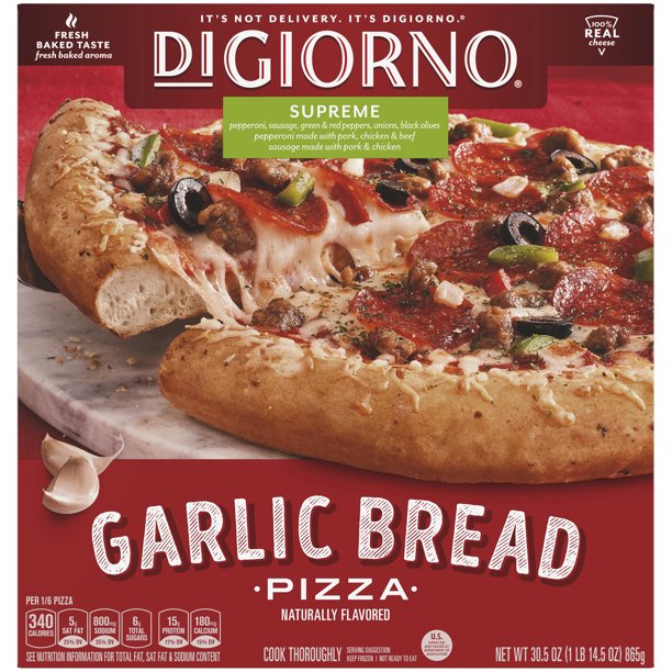 DIGIORNO Supreme Garlic Bread Frozen Pizza