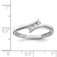 thumbnail image 2 of White Sterling Silver Ring Band Fashion Cubic Zirconia CZ Clear, 2 of 2