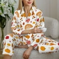 thumbnail image 6 of Honeii Fall Gnomes Harvest print Women's Pajama Sets Long Sleeve Button Down Sleepwear Nightwear Soft Pjs Lounge Sets-XX-Large, 6 of 7