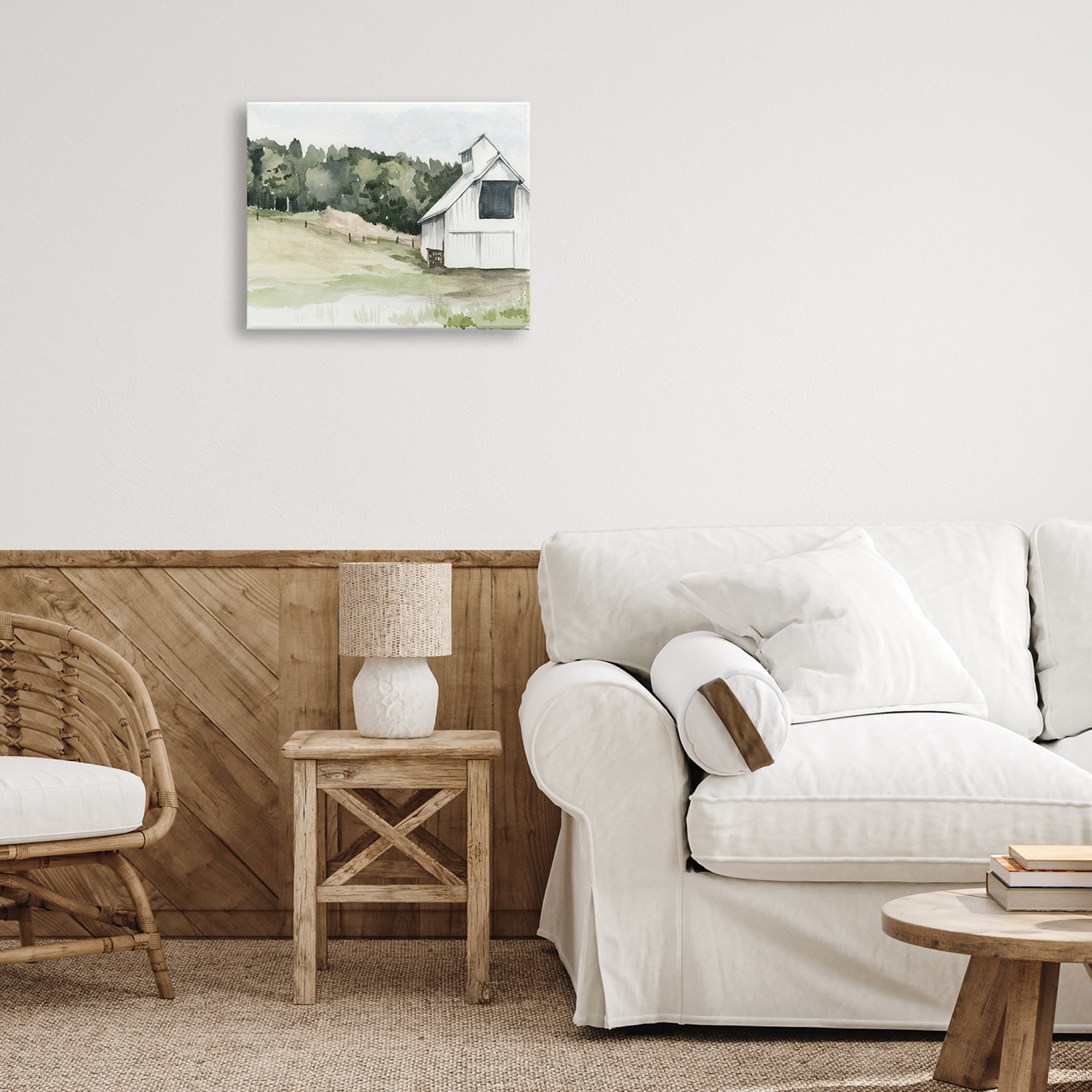 Stupell Industries Quiet Countryside Farmhouse Cottage Green Pasture , 20 x 16, Design by Jennifer Paxton Parker